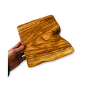 Tagliere Di Ulivo Secolare Quadrato Rustico Piccolo - Minimo 18x19,5x2,0 cm