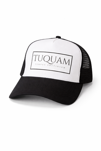 Cappello TUQUAM Tempus Pretiosum – Nero e Bianco